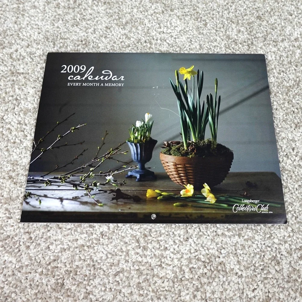 Longaberger Collectors Club 2009 Every Month a Memory Calendar Basket Photos